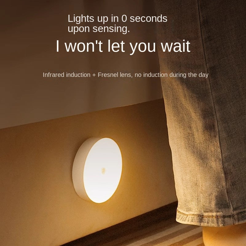 Smart LED Motion Sensor Night Light with Wireless Charging and Magnetic Base, Bedside Lamp for Bedroom, Cabinet, Home Use
