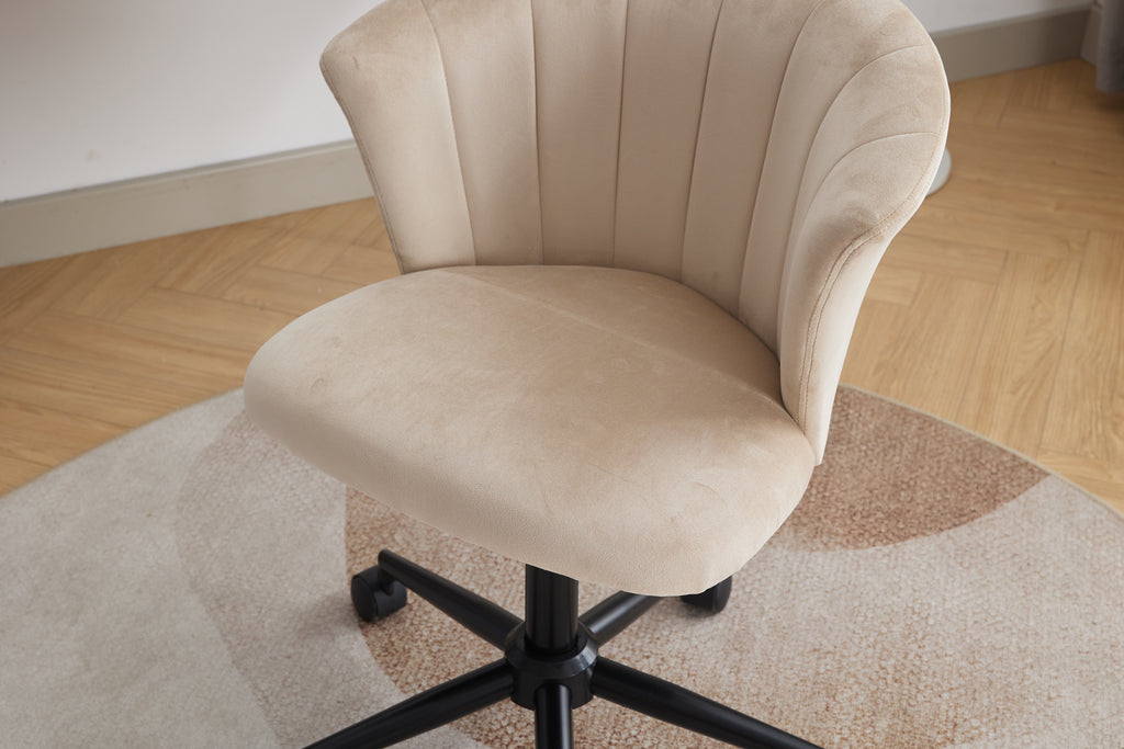 Home Office Chair, Velvet Fabric Swivel Flower Shape Computer Desk Chair for Home Office or Bedroom